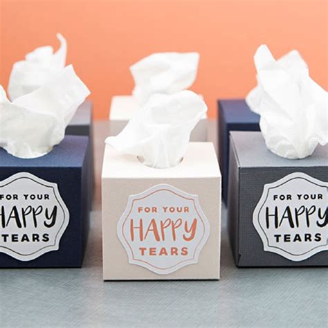 Happy Tears Mini Wedding Tissues Sugarbird Wedding Favours