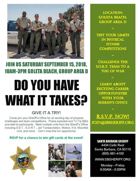 Recruitment Flyer 091518 Santa Barbara County Sheriffs Office