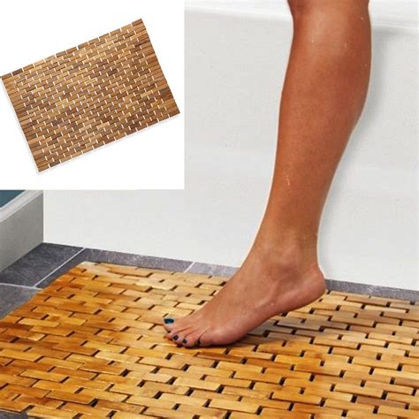 Luxurious Bamboo Bath Mat For Shower Bath Spa Or Sauna 27x19 Large By