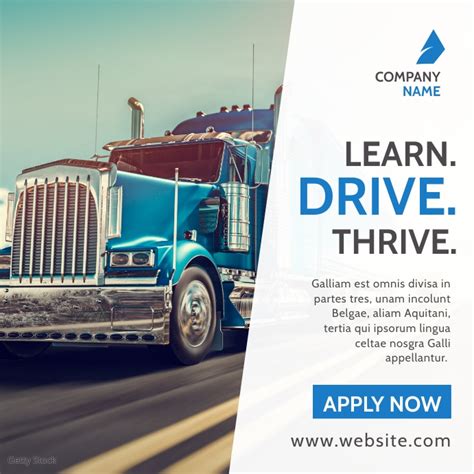 Truck Driver Hiring Instagram Post Template Postermywall