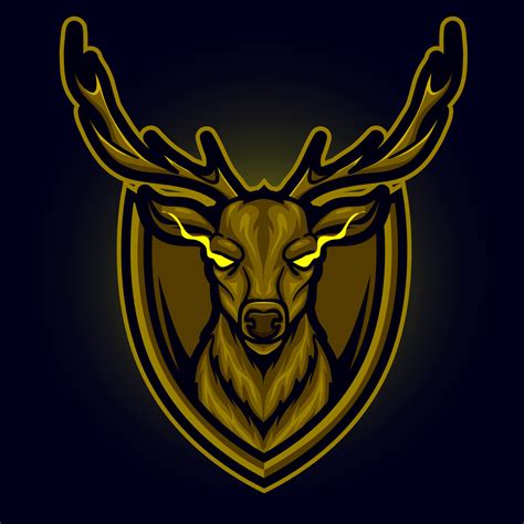 Head Deer Mascot Esports Logo Vector Illustration 5076603 Vector Art At