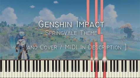 Springvale Theme Genshin Impact Synthesia Piano Tutorial Chords