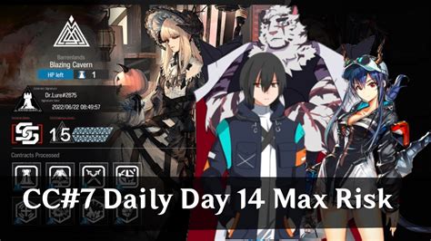 Arknights Cc Daily Day Max Risk Ops Blazing Cavern Youtube