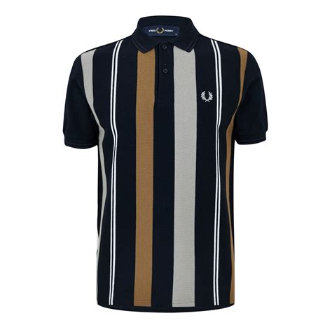 Fred Perry Vertical Stripe Polo Short Sleeve Polos Scotts Menswear