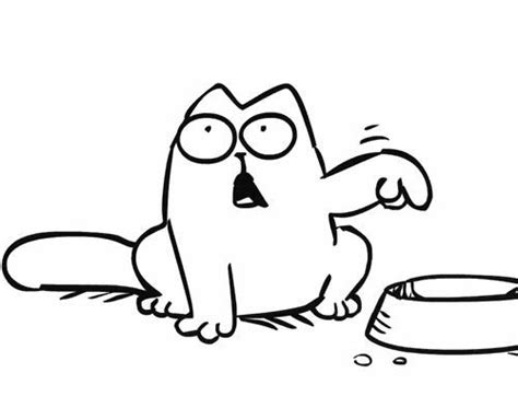 Funny Cat Coloring Pages At Free Printable Colorings