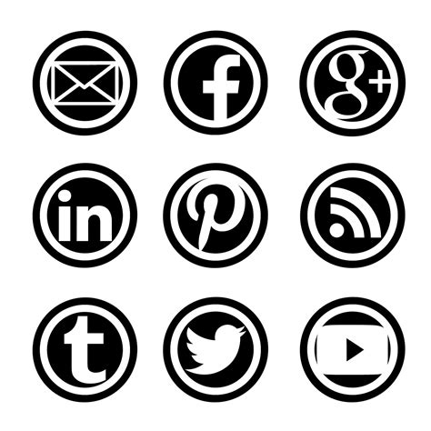 Arriba Foto Logos Redes Sociales Blanco Y Negro Alta Definición Completa k k