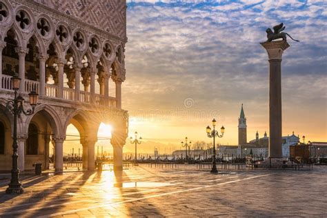 Sunrise In Venice Italy Stock Image Image Of Cityscape 130756513