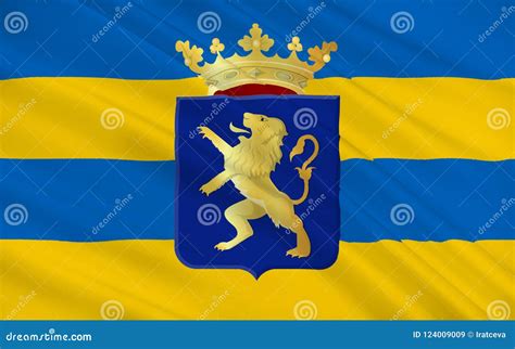 flag of leeuwarden friesland of netherlands stock image image of design national 124009009