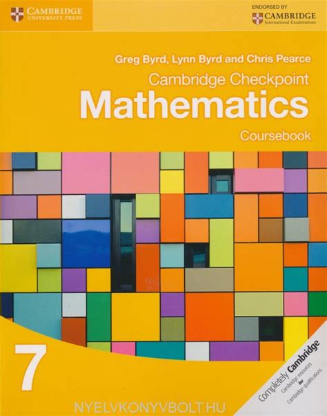 Cambridge Checkpoint Mathematics Coursebook 7 Nyelvkönyv Forgalmazás