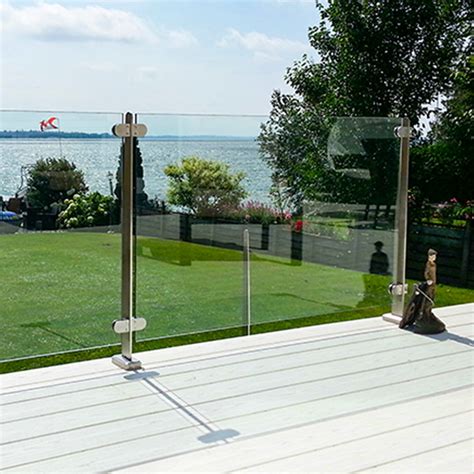 Outdoor Deck Stainless Steel Glass Railing Without Top Rail China