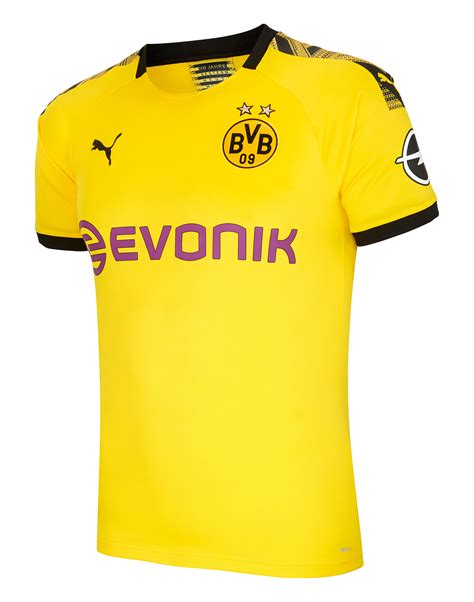 Das schlicht gelbe trikot mit einem runden kragen wird von einem grafischen. BVB Dortmund 19/20 Home Jersey | Life Style Sports