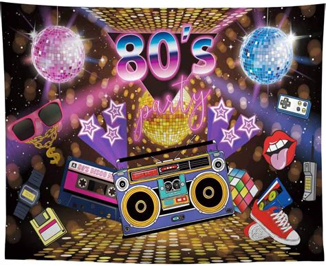 80s Theme Party Backdrop