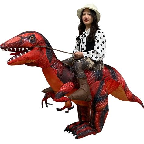 T Rex Riding Costume Adult Inflatable Dinosaur Costume For Halloween