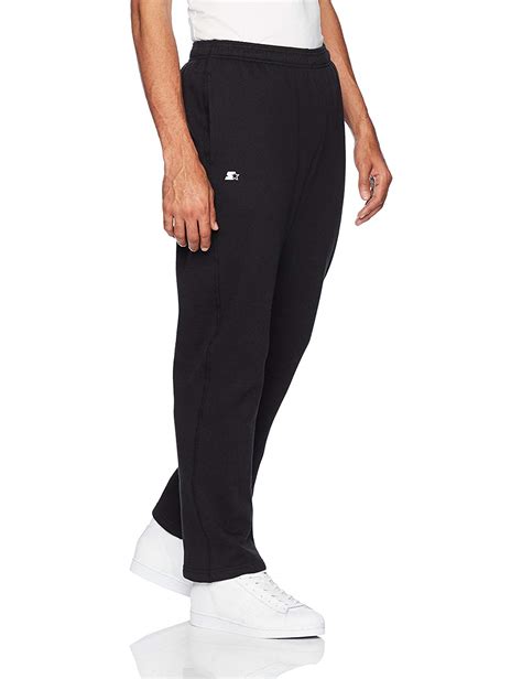 Starter Mens Open Bottom Sweatpants With Pockets Black Size Xx