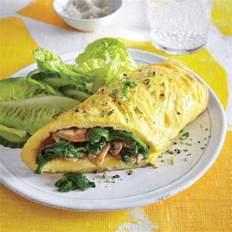 Mushroom And Spinach Omelet Recipe Myrecipes