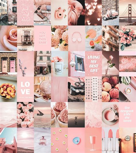 Pin On Wallpapers Pink Aesthetic Bedroom Wall Collage Photo Wall My