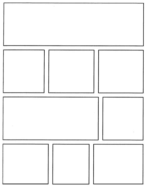 Template For Creating Your Own Comics