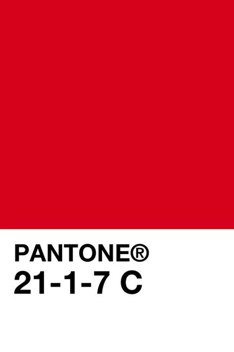 Pantone Colour 21 1 7c Saturated Hue Of Red Paletas De Colores