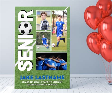 Senior Night Poster For Soccer High School Poster Template Etsy