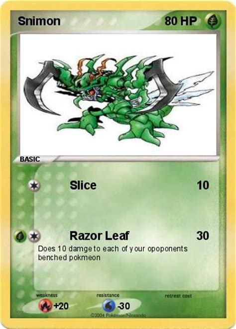 Pokémon Snimon Slice My Pokemon Card