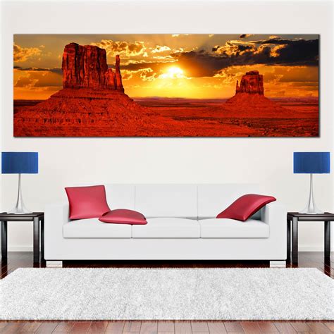 Panoramic Canvas Prints Stunning Sunrise Iconic Monument Valley Arizona