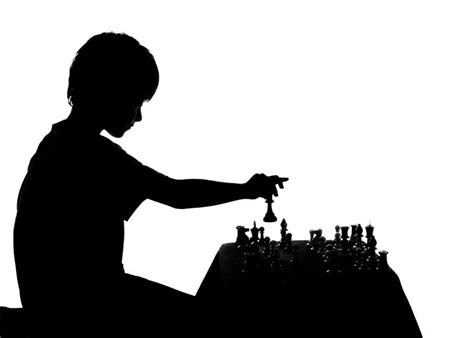 Chess Player Silhouette Chess Moves Boss Birthday Chess Players