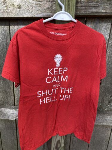 Jeff Dunham Walter Stay Calm And Shut The Hell Up Red T Shirt Size M