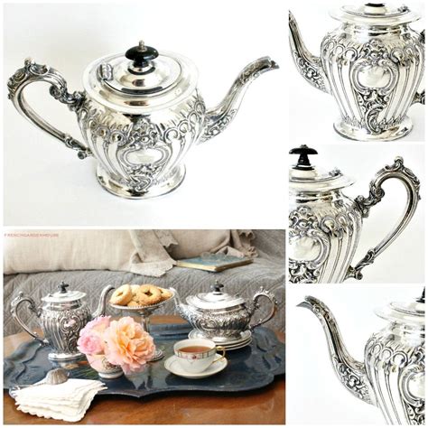 Elegant English Sheffield Silver Plated High Tea Pot Sheffield Silver