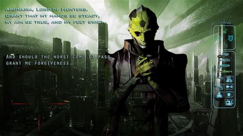 Video Game Characters Thane Krios Mass Effect Green