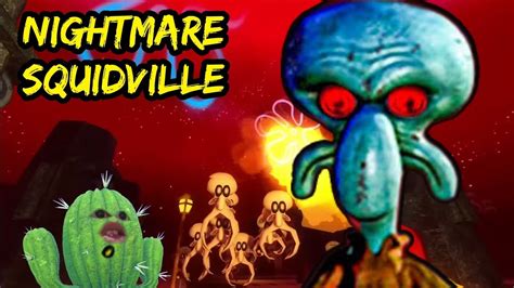 Mari Kita Menyelamatkan Squidward Di Komplek Nightmare In Squidville