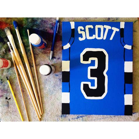 Lucas Scott Basketball Jersey Canvas I Painted For My Dorm Room I Used