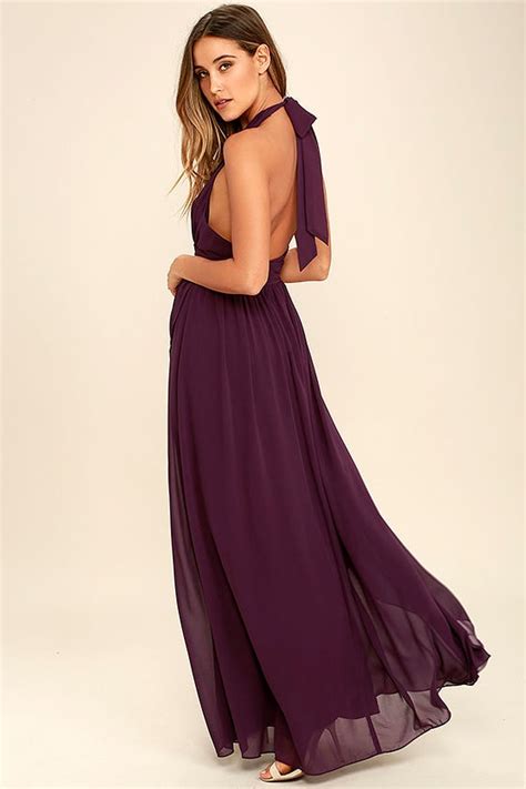 Lovely Purple Dress Maxi Dress Halter Dress 84 00 Lulus