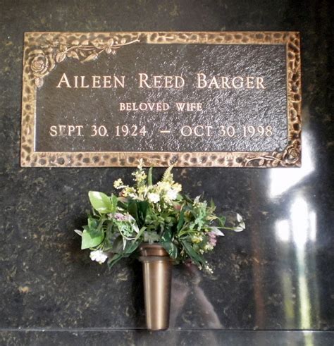 Aileen Reed Barger 1924 1998 Find a Grave äreminne