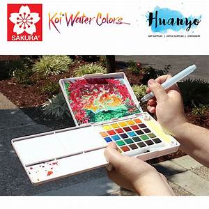 Buy Huanyo Sakura Koi Water Colours Pocket Field Sketch Box 24