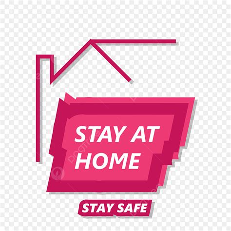 Quarantine Stay Home Vector Art Png Clipart Design Stay At Home Red