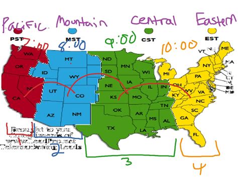 Printable Time Zone Map Of Usa - Worksheet24