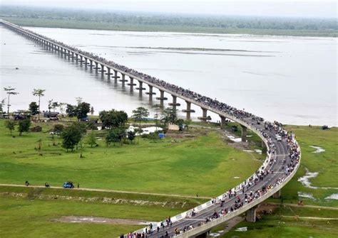 Photos Indias Longest Bridge Opened In Assam India News