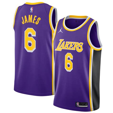 Mens Jordan Brand Lebron James Purple Los Angeles Lakers 202021