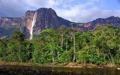 Venezuela Angel Falls Tropical Forest Mountains Rocky