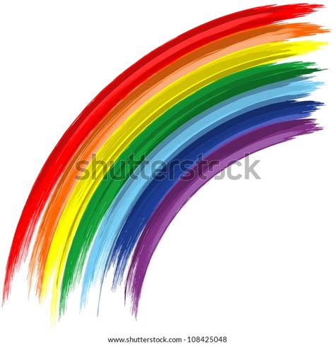 Art Rainbow Abstract Background Brush Stroke Stock Illustration 108425048