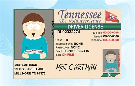 Tennessee Driver License Template In Psd Format Faked
