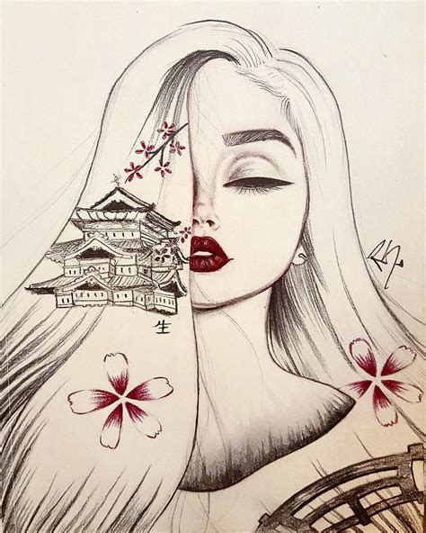 Japanese Chinese Inspired Drawing From Christina Lorre Teenage