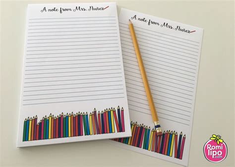 Teacher Notepad 2 Personalized Notepads 50 Sheets 5 5 X Etsy