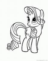 Coloring Pony Little Rarity Pages Print Pdf sketch template