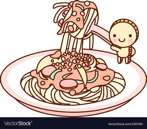 A View Of Spaghetti Royalty Free Vector Image Vectorstock