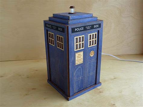 Handmade Doctor Who Tardis Wooden Led Lamp Gadgetsin