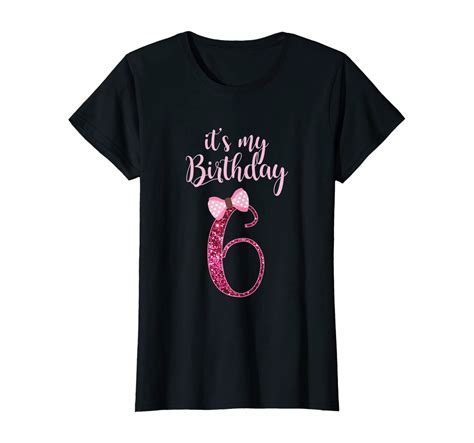6th Birthday Girl Shirt Cute 6 Years Old Bday Party T