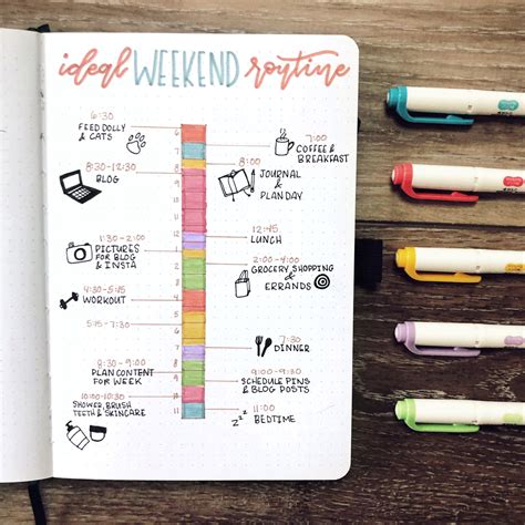Organize Your Best Day Ever With An Ideal Daily Routine Spread In Your Bullet Journal Bujo