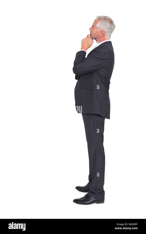 Thoughtful Mature Businessman Posing Stock Photo Alamy