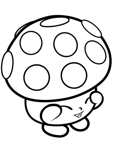 mushroom  mushy moo shopkin coloring page  printable coloring pages